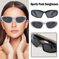 Sports Punk Sunglasses Y2K Wrap Around Cool Cyber Glasses Square Goggle Men I1Y5