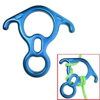 fyjh50KN Rock Climbing Descender OX Horn 8 Descend Ring Downhill Eight Ring with Bent-ear Rappelling Gear Belay Device Equipment