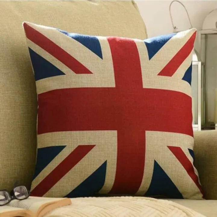 OKDEALS Car Sofa Decoration Square Linen Platinum Jubilee Cushion Cover