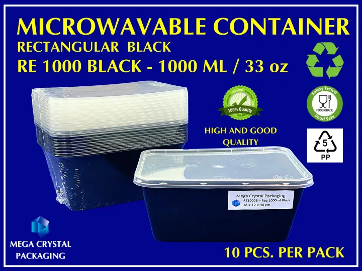 1000ml Rectangular Microwavable Container – Packaging Lab Philippines