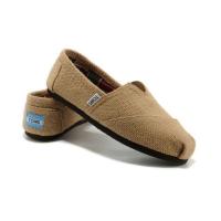 ✓ cri237 แท้? TOMS รองเท้าผ้าใบลําลอง ส้นแบน สีเหลือง สีน้ําตาล สําหรับผู้ชาย