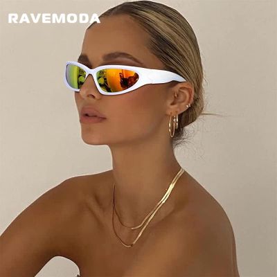 RAVEMODA Sport Sunglasses For Men Brand Design Cycling Sun Glasses Mirror Luxury Punk Women Eyewear Vintage Shades Oculos UV400