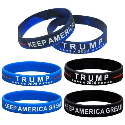 Keep America Great Silicone Bracelet Simple Waterproof Sports Wristband Trump 2024 Jewelry Accessories For Men Women Gift Replacement Parts
