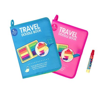 Portable Water Doodle Book Magic Drawing Pen Number Letter Time Cognition Coloring Painting Board for Travel Educational Toys