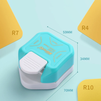 3-In-1มุมรอบชายแดนเจาะสำหรับสมุด Diy มินิมุมตัด R4R7R10mm วงกลม T Rimmer หมัดเครื่องใช้สำนักงาน