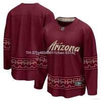 ❀△♕ g40349011chao 037A เสื้อยืดแขนยาว Jay NHL Arizona Coyotes Jersey Red Hockey พลัสไซซ์