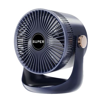 Household Table USB Rechargeable Air Circulation Electric Fan 2400MAh Battery Wall Mountable Cooling Ventilator Fan