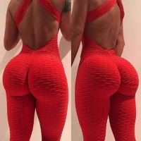 Selling jacquard bubble carry buttock leisure yoga pants jumpsuits fitness running high stretch tight pants -yjk230527