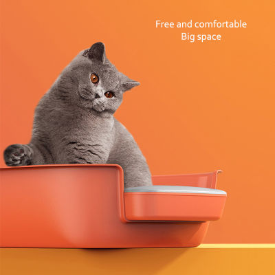 Cat litter box design Sandbox Fully open Kittens tray Xiaomi Simple cat bedpans Thickened semi-enclosed hidden cat toilet