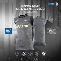 GRAND SPORT :  แกรนด์สปอร์ตเสื้อซ้อมกีฬา SEA GAMES 2023(แขนกุด) รหัส : 038350