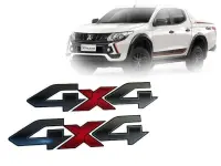 สติ๊กเกอร์แต่ง 2 แผ่น สติ๊กเกอร์แผ่น 4 x 4  สำหรับ mitsubishi triton  มิตซูบิชิไทรทัน ATHLETE 2018 * จบในร้านเดียว**จัดส่งไว