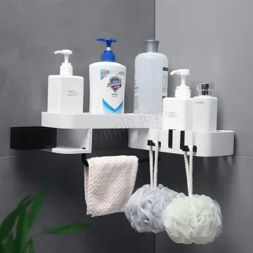 Set Of 5. Bathroom Shower Shelf Soap Holder Shampoo And Shower Gel Holder  Toothbrush Holder Shower Rack [5pcs], No Drill Adhesive Shower Organizer,  Large Capacity, Rust-proof Shower Storage Shelf, Interior Shower Rack