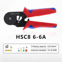 QZ-Hsc8 6-4a Hsc8 6-6 Tubular Terminal Crimping Tools Mini Electrical Pliers 23-7awg 6-4a/6-6a 0.25-6mm2 High Precision Clamp Set