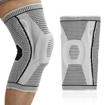 1PC Fitness Running Cycling Knee Support Braces Elastic Professional Silicone Medical Grade Knee Pads for Basketball Volleyball