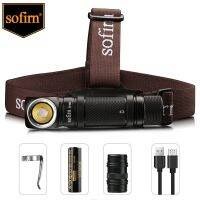 Sofirn SP40A TIR Optics Rechargeable LED Headlamp LH351D 1200lm 18650 Headlight 18350 Angle Flashlight with Magnet Tail