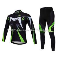 №❁ Men Long Sleeves Cycling clothing Jersey Set Cycling Maillot Sport Uniform MTB Bicycle Clothes Tight Jacket Men Cycle Clothes