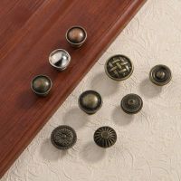 2pcs Antique European bronze handle Cabinet Drawer Ring hole pull ring cabinet door wooden box hardware kitchen cabinet handles