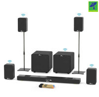 Mastersat Home Theater Surround Sound Speaker System Panoramic Sound Home Theater Subwoofer Support AUX, Optical, Coaxial