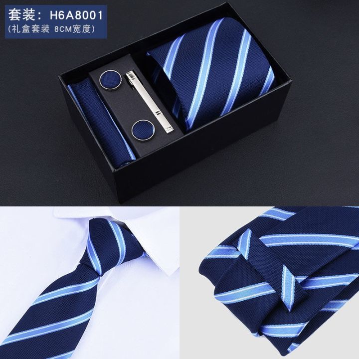 mens-formal-business-tie-six-piece-suit-black-twill-interview-professional-blue-stripe-groom-weddin