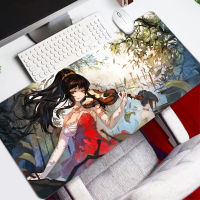 Japan Anime Cute Beautiful Girl Cartoon Landscape Pattern Mousepad Desk Pad XXL Anime HD Print Computer Gamer Locking Edge Customizable Mouse Mats