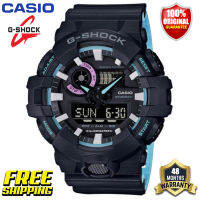 ต้นฉบับ G-Shock GA700 ผู้ชายกีฬานาฬิกาคู่แสดงเวลา 200 เมตรกันน้ำกันกระแทกเวลาโลก LED แสงอัตโนมัติรับประกัน 4 ปี GA-700PC-1A (ใหม่แท้)