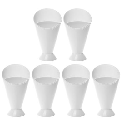 6Pcs French Fry Dipping Cup Cone Dipping Cup Plastic Ketchup Cup PP Salad Cup Western French Fries Snack Salad Cup