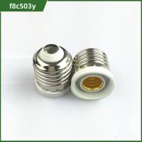 F8C503Y โลหะสำหรับตกแต่ง ฐานโคมไฟสำหรับ E12 E27 สีขาวขาว พลาสติกทำจากพลาสติก สกรูยึดไฟ อุปกรณ์เสริมเสริม ทนความร้อนทน ตัวแปลงสัญญาณ โคมไฟหลอดไฟ LED