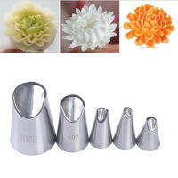 5pc/set of chrysanthemum Nozzle Icing Piping Pastry Nozzles Tips Kitchen Gadget Baking Accessories Making Cake Decoration Tools