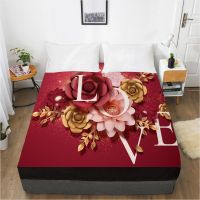 【CW】 Luxury Elastic fitted sheet bed With An Band Mattress Cover  Customizable size Bed for home Wedding love