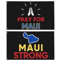 Maui Strong Flag Maui Strong Pray for Maui Hawaii Flag Polyester Hawaii Banner with 2 Eyelets Hangable for Porch Market Window Door Home Wall dependable