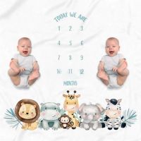 【CW】❁☁♠  Baby Monthly Growth Blanket Newborn Photography Props infant Toddler photo Background sheet