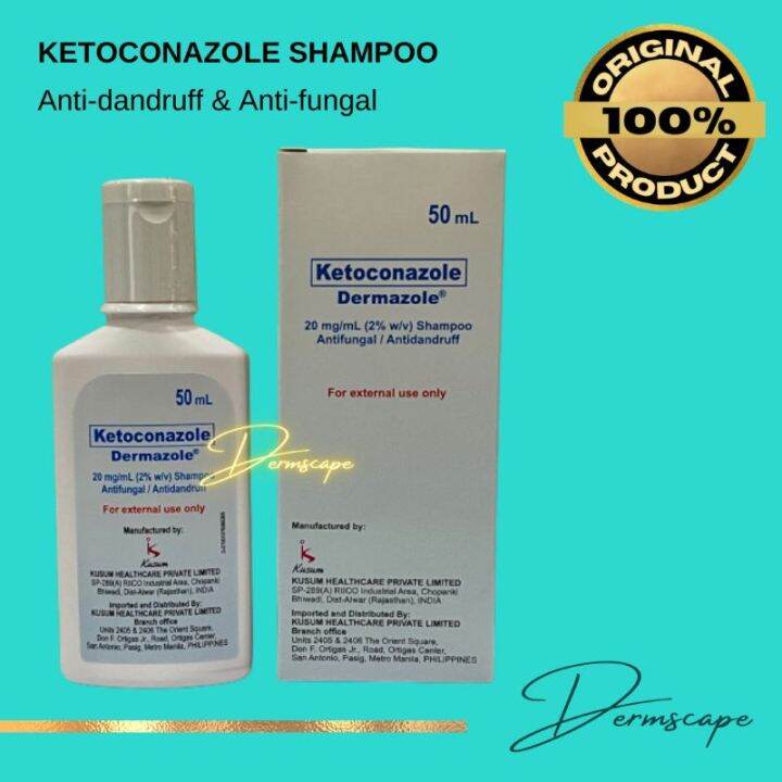 Antidandruff Ketoconazole Shampoo 50ml DERMAZOLE Lazada PH
