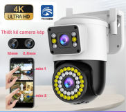 Camera 2 mắt quan sát Yoosee wifi ngoài trời góc rộng siêu nét đàm thoại 2