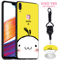 มาใหม่ล่าสุดสำหรับ VIVO Y93 (ลายนิ้วมือ) โทรศัพท์เคสมือถือซิลิโคนอย่างนุ่มพร้อมเดียวกันรูปแบบขาตั้งโทรศัพท์และเชือก