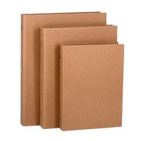 B-SHAMO A4 Kraft Paper Hardcover 30 Ring Binder Folder Organizer Planner for Inserted Sheets Loose Leaf Binders School Office