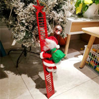 ซานตาคลอสปีนบันไดไฟฟ้าซานตาคลอสตุ๊กตาต้นคริสต์มาสแขวนเครื่องประดับตกแต่งคริสต์มาสอุปกรณ์ปีใหม่