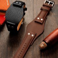 【July】 Leather watch strap suitable for FOSSIL mens 22mm wrist tray top layer calfskin leather