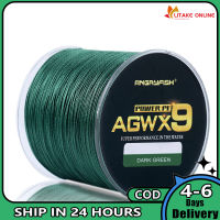 เหยื่อตกปลา Angryfish Agwx9 500เมตร Senar Pancing Pe แข็งแรงทนทานต่อการเสียดสีอุปกรณ์เชือกถักตกปลา