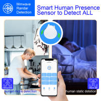 WiFi &amp; Zigbee Smart Human Presence Motion Sensor,การตรวจจับความสว่างระยะทาง,ระบบอัตโนมัติภายในบ้าน Tuya Smart Life สำหรับ Alexa,