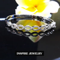 INSPIRE JEWELRY กำไลรูปอินฟินิตี้ฝังเพชร  เปิดปิดง่าย งานเพชรCZ เพชรสวย งานจิวเวลลี่ ราคาเบาๆ เพชรวิ้งเจิดจรัส งานอินเทรนแฟขั่นชั้นนำ