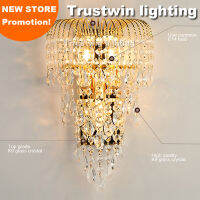 big K9 wall luminaire cket lamp crysting crystalline chandelier gold crystal vintage wall light lamp sconce LED optional