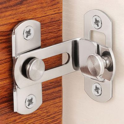 90 Degree Sliding Doors Locks Latch Right Angle Latch Stainless Steel Door Buckle For Household Bedroom Supplies Ornaments Door Hardware Locks Metal f