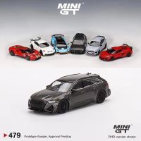 รถมินิ GT 1:64โมเดลรถ RS6-R หล่อขึ้นรูปจากอัลลอยด์ ABT #479 LHD Grey