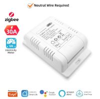 20A 30A Power Monitor ZigBee Switch High Power AC90-250V Tuya Smart Life App Alexa Google Assistant Voice Control