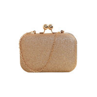 2022 New Arrivals Womens PU Leather Handbag Decorated with Dazzling Sequins Fashion Clip Style Clutch Bag Can One Shoulder