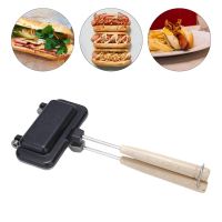 Sandwich Pan Pie Maker Detachable Portable Fast Heating Cast Iron Rectangle for Muffins Pancakes Lunch