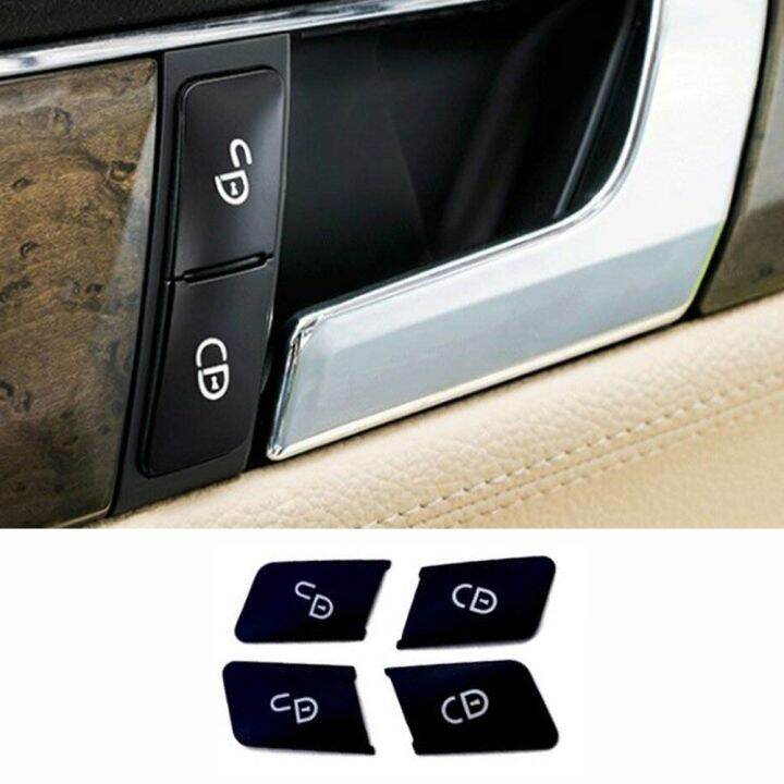 4PCS Car Door Lock Unlock Switch Button Cover Trim Accessories for Mercedes Benz CClass EClass