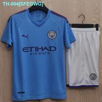 ✌ Manchester city home kit 19-20 adult soccer uniform training suit 17 with short sleeves custom in brow