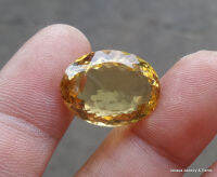 พลอย ซิทริน 16.66 ct. ขนาด 14.6 x 19.2 x 9.1 mm. คุณภาพVVS พลอยแท้100%