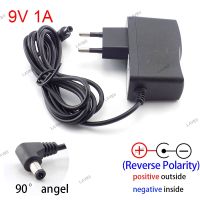 AC DC 9V 1A 1000ma Power Adapter Supply Reverse Polarity Charger Adaptor AC 100V-240V Converter Negative Inside Switch YB8TH